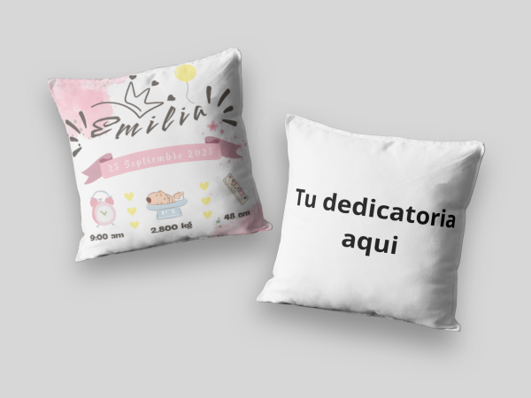 cojÍn personalizado natalicio