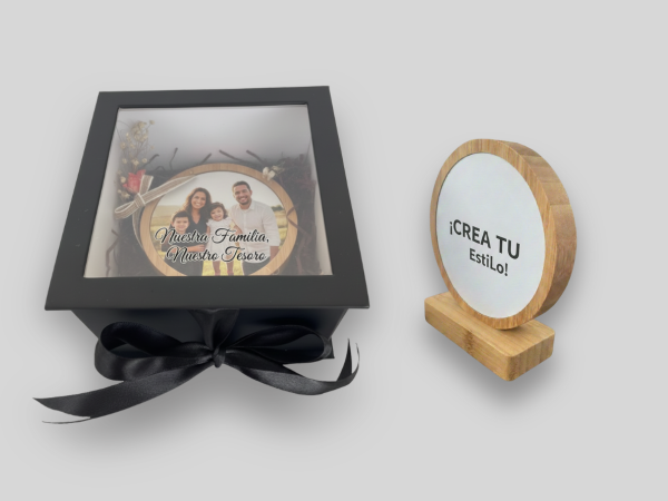 caja portaretrato personalizado de 11x12 cm