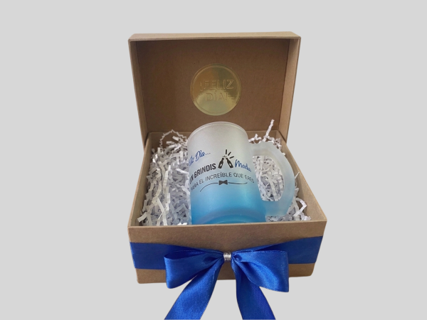 set regalo mug cervecero opalizado