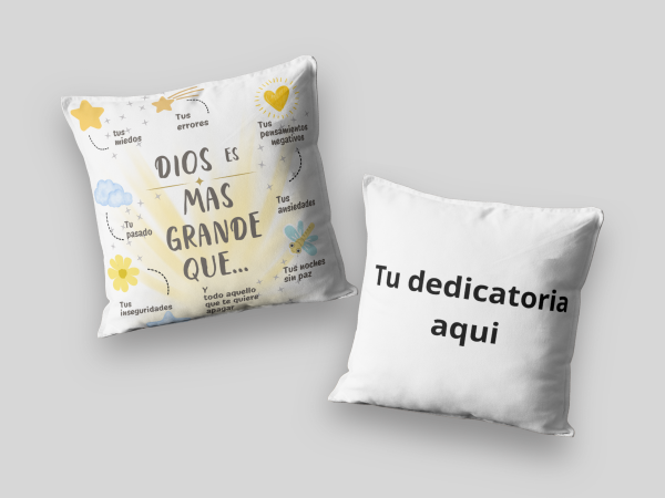 cojín personalizado frases cristianas